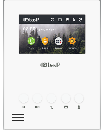 AU-04LA (AU-04L) WHITE. Монитор IP-домофона. BAS-IP в Тамбове