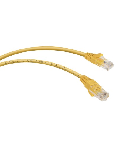 PC-UTP-RJ45-Cat.6-5m-YL (8709c), желтый. Патч-корд медный. CABEUS в Тамбове