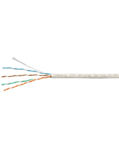 UTP-4P-Cat.5e-SOLID-WH-100 (7471c-5). Кабель «витая пара» (LAN) для структурированных систем связи. CABEUS в Тамбове