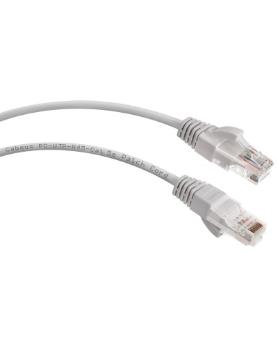 PC-UTP-RJ45-Cat.5e-0.15m (8984c), серый. Патч-корд медный. CABEUS в Тамбове