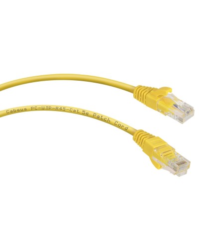 PC-UTP-RJ45-Cat.5e-0.5m-YL (7666c), желтый. Патч-корд медный. CABEUS в Тамбове