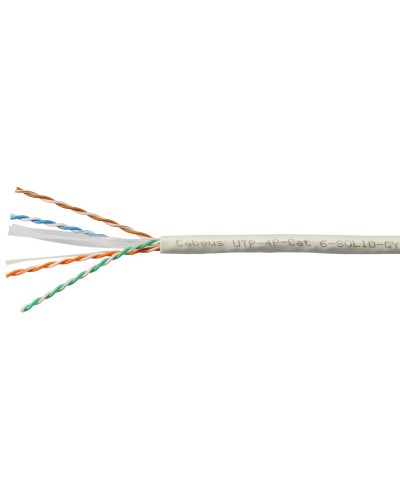 UTP-4P-Cat.6-SOLID-LSZH-GY-100 (11108c-5). Кабель «витая пара» (LAN) для структурированных систем связи. CABEUS в Тамбове