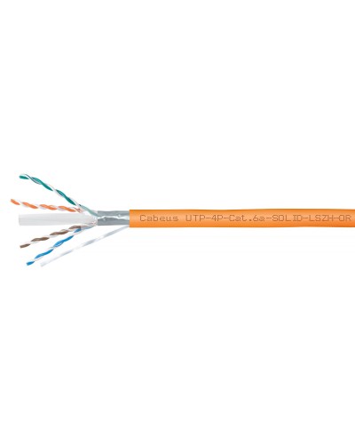 UTP-4P-Cat.6a-SOLID-LSZH-OR (11374c). Кабель «витая пара» (LAN) для структурированных систем связи. CABEUS в Тамбове