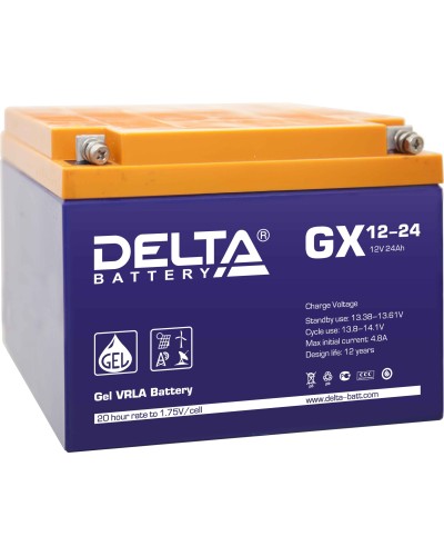 Delta GX 12-24. Аккумулятор герметичный свинцово-кислотный. Delta в Тамбове