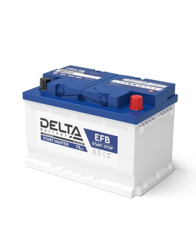 Delta START MASTER EFB 1275 (75 Ah). Аккумулятор автомобильный герметичный свинцово-кислотный. Delta в Тамбове