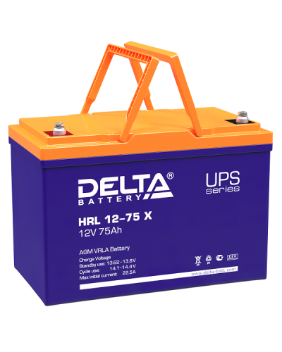 Delta HRL 12-75 X. Аккумулятор герметичный свинцово-кислотный. Delta в Тамбове