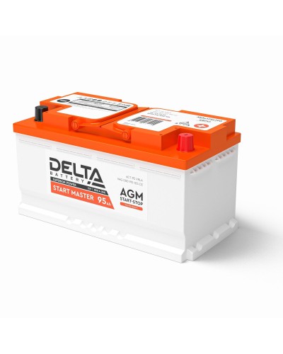 Delta START MASTER AGM 1295 (95 Ah). Аккумулятор автомобильный герметичный свинцово-кислотный. Delta в Тамбове