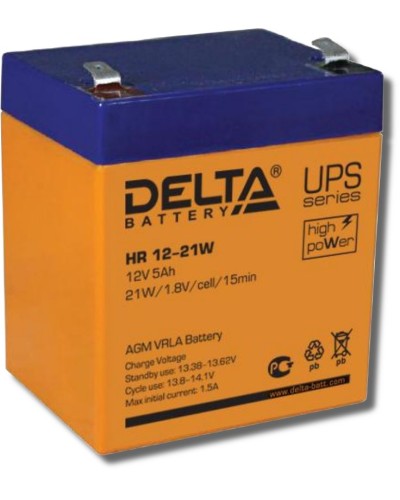 Delta HR 12-21 W. Аккумулятор герметичный свинцово-кислотный. Delta в Тамбове