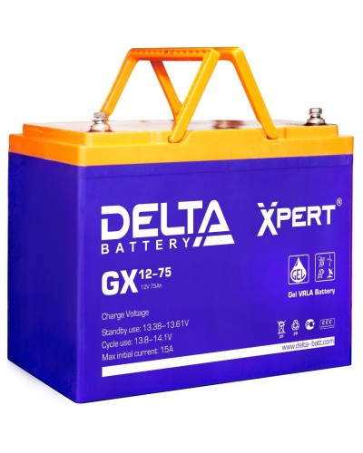 Delta GX 12-75. Аккумулятор герметичный свинцово-кислотный. Delta в Тамбове