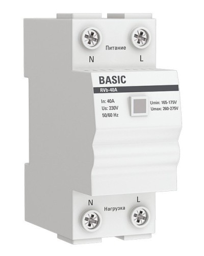 RVb-40A Basic (rvb-40a). Реле напряжения. EKF в Тамбове