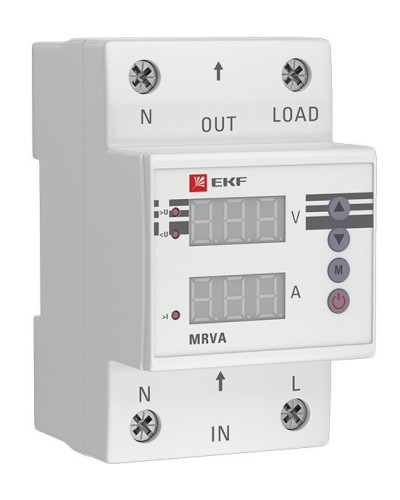 MRVA 63A PROxima (MRVA-63A). Реле напряжения и тока с дисплеем. EKF в Тамбове