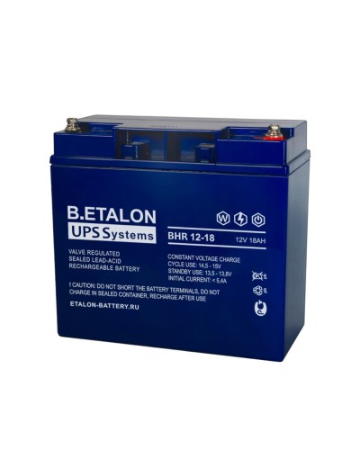 B.ETALON BHR 12-18. Аккумулятор герметичный свинцово-кислотный. ETALON в Тамбове