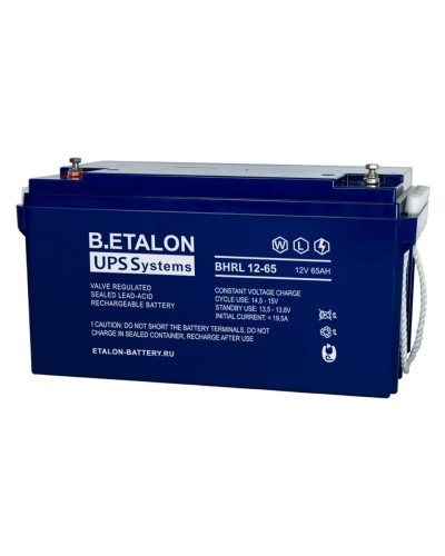 B.ETALON BHRL 12-65. Аккумулятор герметичный свинцово-кислотный. ETALON в Тамбове