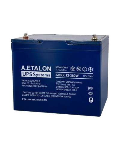 A.ETALON AHRX 12-360W (75). Аккумулятор герметичный свинцово-кислотный. ETALON в Тамбове