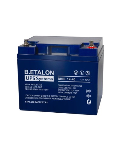B.ETALON BHRL 12-40. Аккумулятор герметичный свинцово-кислотный. ETALON в Тамбове