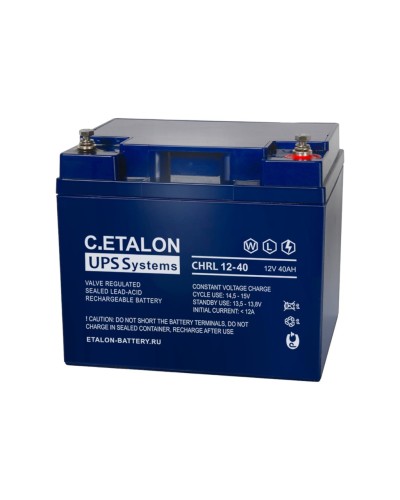C.ETALON CHRL 12-40. Аккумулятор герметичный свинцово-кислотный. ETALON в Тамбове