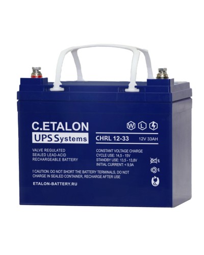 C.ETALON CHRL 12-33. Аккумулятор герметичный свинцово-кислотный. ETALON в Тамбове
