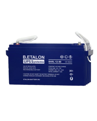 B.ETALON BHRL 12-80. Аккумулятор герметичный свинцово-кислотный. ETALON в Тамбове