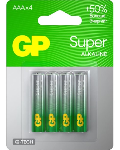 GP Super Alkaline 15A AA (GP 15AA21-2CRSBC4), упак. 4 шт. БЛИСТЕР. Алкалиновые батарейки. GP Batteries в Тамбове
