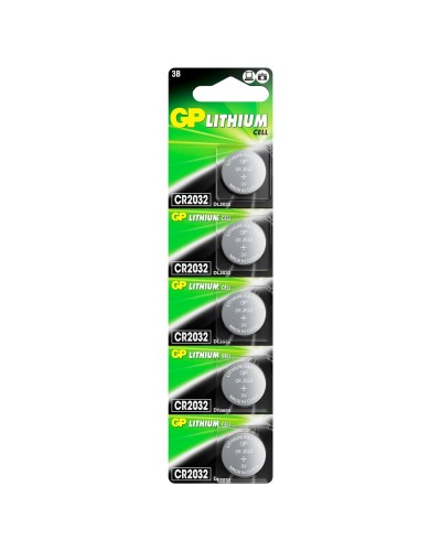 GP Lithium CR2032 (GP CR2032-2C5 100/2000), упак. 5 шт. БЛИСТЕР. Литиевые дисковые батарейки. GP Batteries в Тамбове