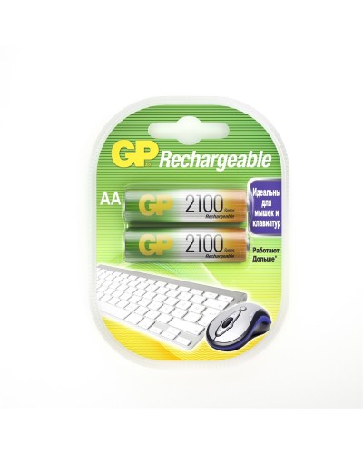 GP 210AAHC AA (GP 210AAHC-2DECRC2), упак. 2 шт.. Перезаряжаемые аккумуляторы. GP Batteries в Тамбове