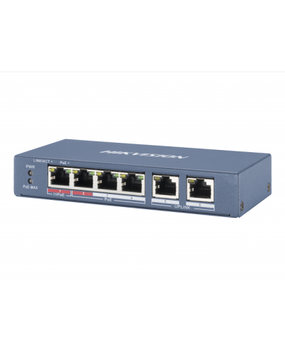 DS-3E0106P-E/M. Коммутатор с питанием POE. Hikvision в Тамбове