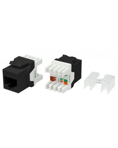 KJ8-8P8C-C6A-180-BK. Вставка Keystone Jack RJ-45. Hyperline в Тамбове