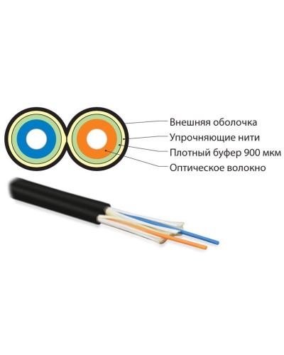 FO-D3-IN-50-2-LSZH-BK. Кабель волоконно-оптический многомодовый. Hyperline в Тамбове