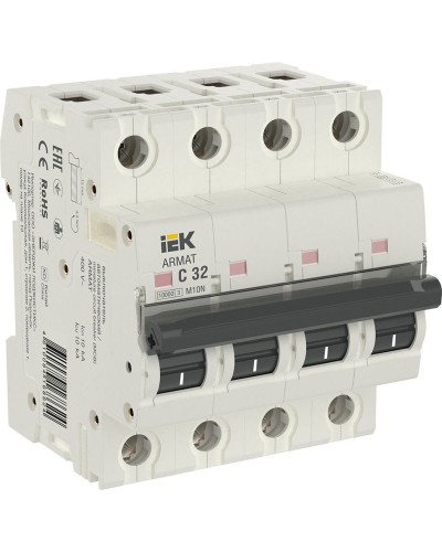 M10N 4P C 32А 10кА ARMAT (AR-M10N-4-C032). Автоматический выключатель. IEK в Тамбове
