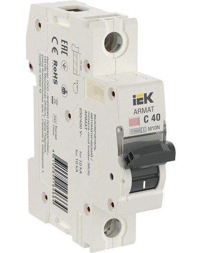 M10N 1P C 40А 10кА ARMAT (AR-M10N-1-C040). Автоматический выключатель. IEK в Тамбове