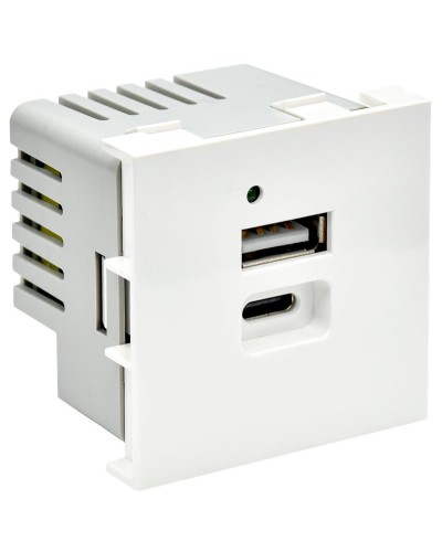 Розетка USB A+C 4,2А PRIMER РКЮ-25-40-П белый IEK (PR-KK40D-RU-0-2-AC-K01). Розетка USB. IEK в Тамбове