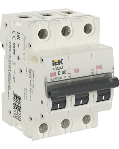 M10N 3P C 40А 10кА ARMAT (AR-M10N-3-C040). Автоматический выключатель. IEK в Тамбове