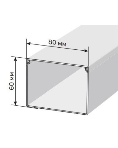 Короб 80х60 ЭЛЕКОР (CKK10-080-060-1-K01-008). Кабель-канал с двойным замком. IEK в Тамбове