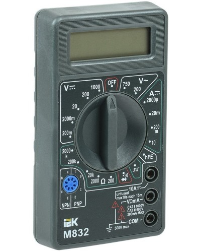 Мультиметр цифровой Universal M832 (TMD-2S-832). Мультиметр цифровой. IEK в Тамбове