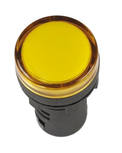 Лампа AD22DS (LED) матрица D22 мм желтый 12В AC/DC желтый (BLS10-ADDS-012-K05). Светосигнальный индикатор. IEK в Тамбове