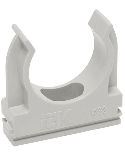 Держатель с защёлкой D32 серый ELASTA (50 шт) (CTA10D-CF32-K41-050). Держатель с защёлкой. IEK в Тамбове