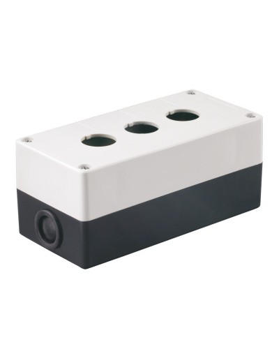 Корпус КП103 для кнопок 3 места белый (BKP10-3-K01). Корпус для кнопочных постов. IEK в Тамбове
