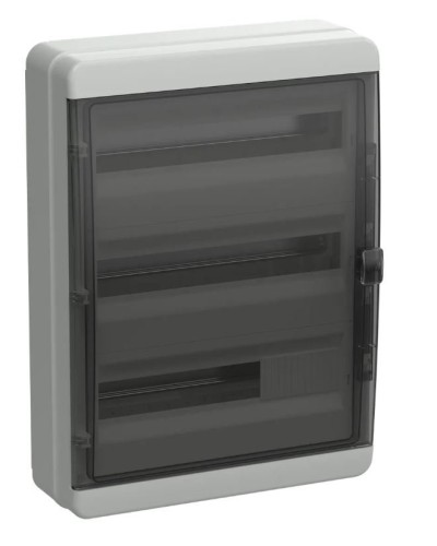 Корпус пластиковый КМПн-54 IP65 TEKFOR (TF5-KP72-N-54-65-K03-K02). Корпус модульный пластиковый черная прозрачная дверь. IEK в Тамбове