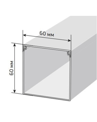 Короб 60х60 ЭЛЕКОР (CKK10-060-060-1-K01). Кабель-канал с двойным замком. IEK в Тамбове