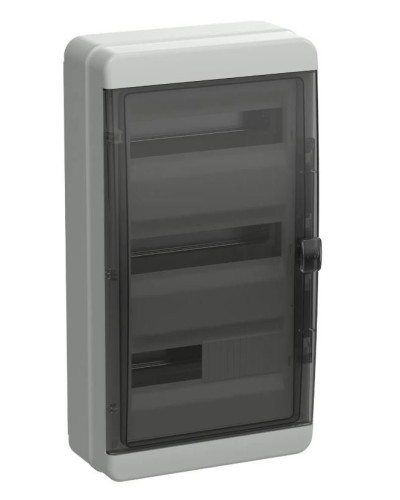 Корпус пластиковый КМПн-36 IP65 TEKFOR (TF5-KP72-N-36-65-K03-K02). Корпус модульный пластиковый черная прозрачная дверь. IEK в Тамбове