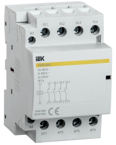 Контактор модульный КМ25-40М AC/DC (MKK21-25-40). Контактор модульный. IEK в Тамбове