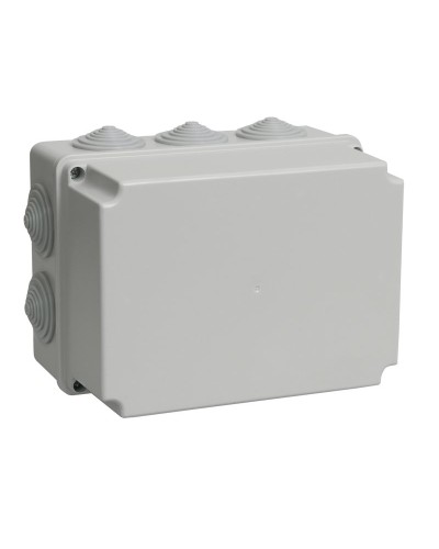 Коробка распаячная КМ41246 190х140х120 открытой проводки IP55 10 гермовводов серая (UKO10-190-140-120-K41-55). Коробка распаячная безгалогенная (HF). IEK в Тамбове