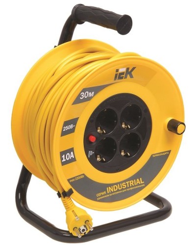УК30 4 места, 30м (WKP14-10-04-30). Удлинитель на катушке Industrial. IEK в Тамбове