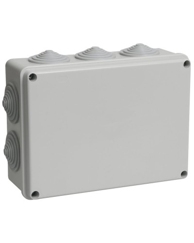 Коробка распаячная КМ41243 190х140х70 открытой проводки IP44 10 гермовводов серая (UKO11-190-140-070-K41-44). Коробка распаячная безгалогенная (HF). IEK в Тамбове