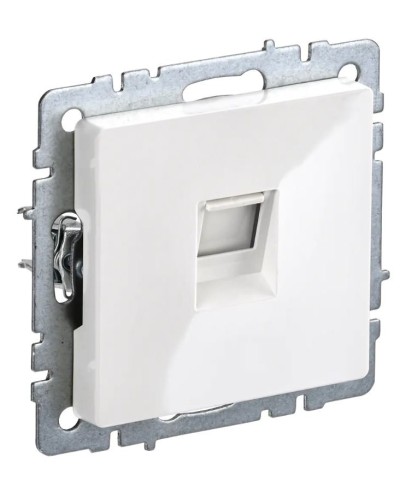Розетка RJ45 РК10-БрБ кат.5E, белая BRITE (BR-K10-1-K01). Розетка компьютерная. IEK в Тамбове