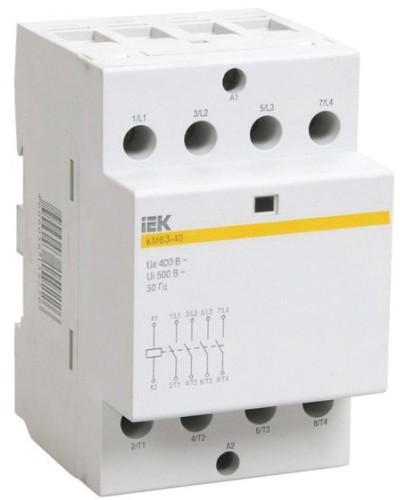 Контактор модульный КМ63-40 AC/DC (MKK21-63-40). Контактор модульный. IEK в Тамбове