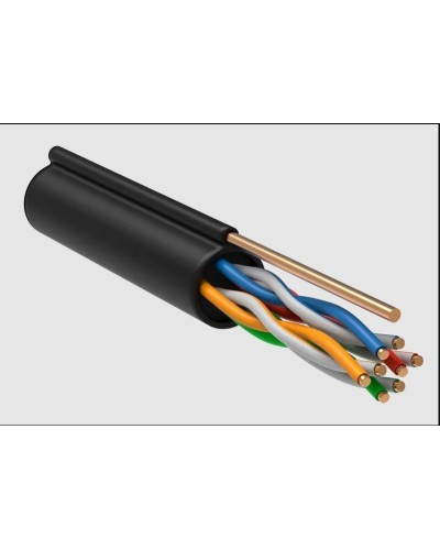GENERICA U/UTP 5E 24AWG 4PR LDPE трос черный (BC3-C5E04-159-305-R-G). Кабель «витая пара» (LAN) для структурированных систем связи. IEK в Тамбове