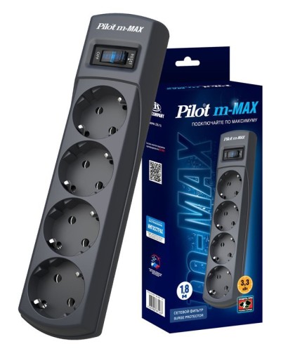 Pilot m-MAX 1.8м. Сетевой фильтр. Pilot в Тамбове