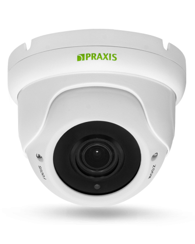 PP-7141IP 2.8-12 AUDIO. Видеокамера IP купольная. Praxis в Тамбове