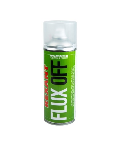 Очиститель печатных плат FLUX OFF, REXANT, 400 мл, аэрозоль (85-0003): Баллон с очистителем в Тамбове